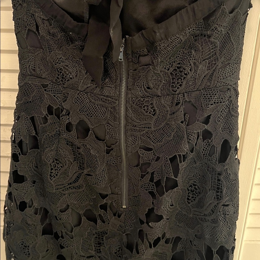 Lush Black Lace Mini Dress S - Picture 6 of 7